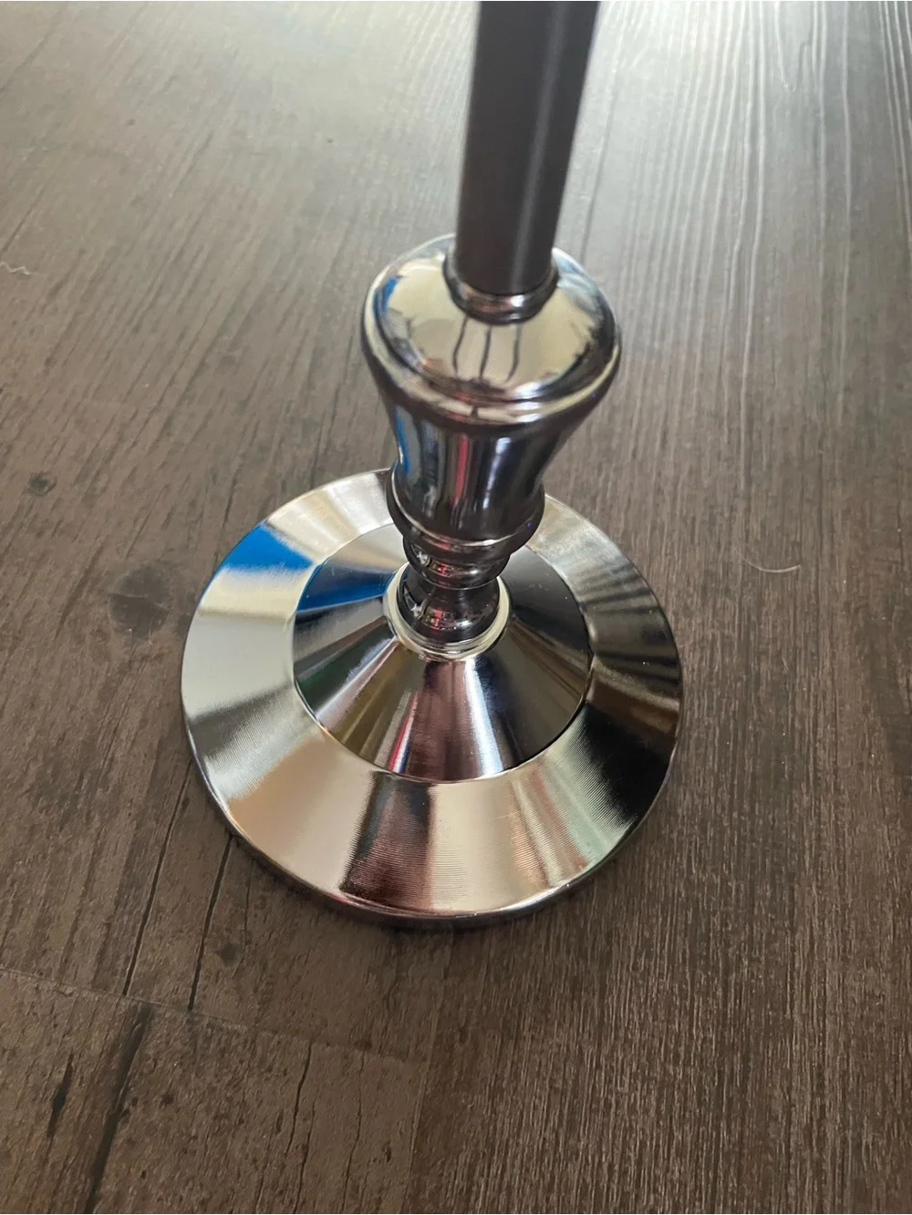 Chrome Double Arm‎ Towel Stand - Polished Silver